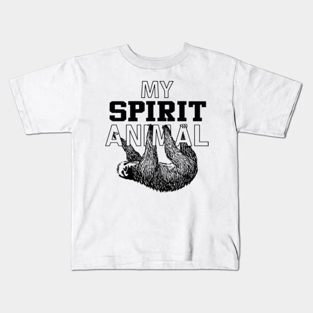 Awesome My Spirit Animal Sloth animal Kids T-Shirt by peskybeater